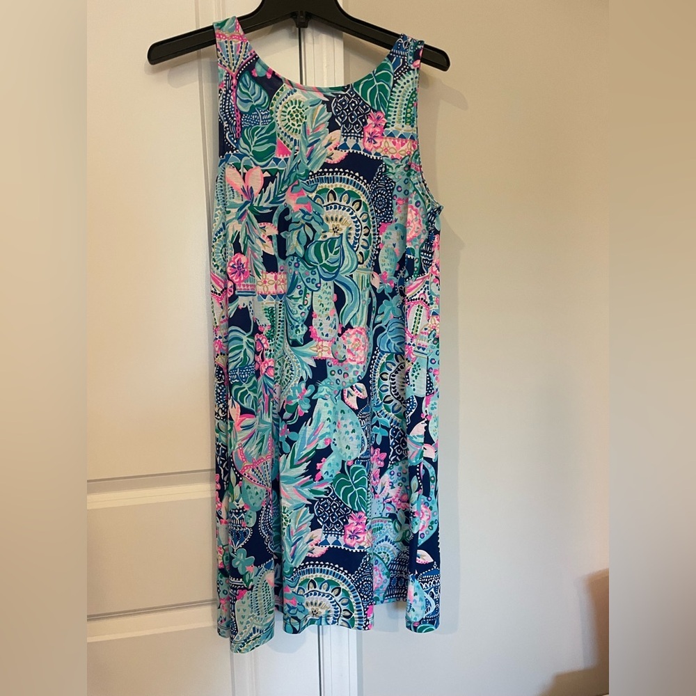 EUC Lilly Pulitzer Kristen Swing Dress Medium Multi Lookin Sharp